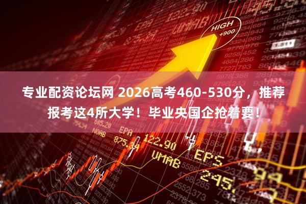专业配资论坛网 2026高考460-530分,推荐报考这4所大学!毕业央国企抢着要!